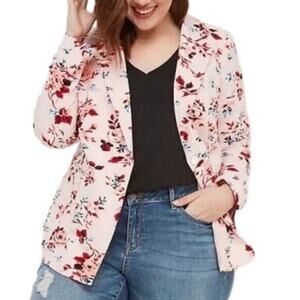 Lane Bryant Women’s Size 16 Floral The Bryant Structured Classic Blazer‎ Jacket